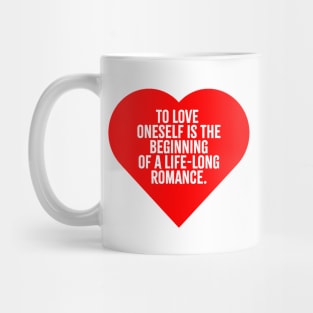 Oscar Wilde quote. Self Love Mug